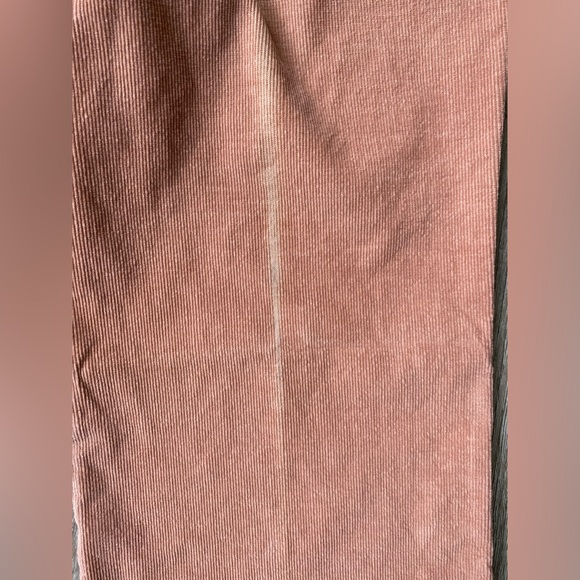 Vintage 70s 80s XS S 24 25 Tan Corduroy Wide Leg Belted Bell Bottoms Pleated - Picture 12 of 16